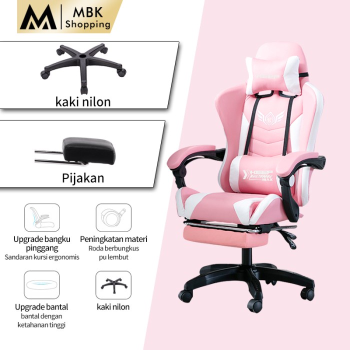 Kursi Mbk Kursi Gaming Kursi Gaming Murah Terbaik - Pink