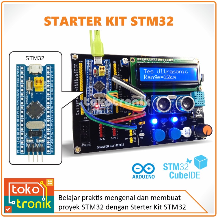 Starter Kit STM32 Paket Lengkap Belajar Pemrograman STM32 Bluepill