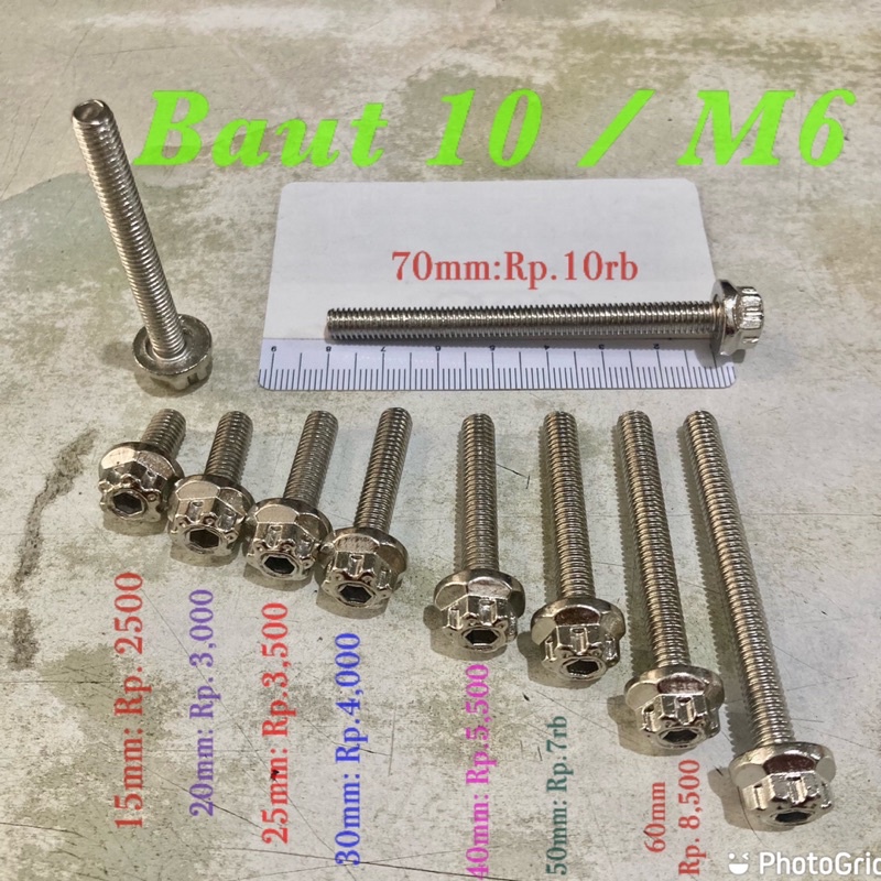 Baut probolt Baut probol Baut cacing 2 kunci skrup body bodi variasi terlaris termurah 270