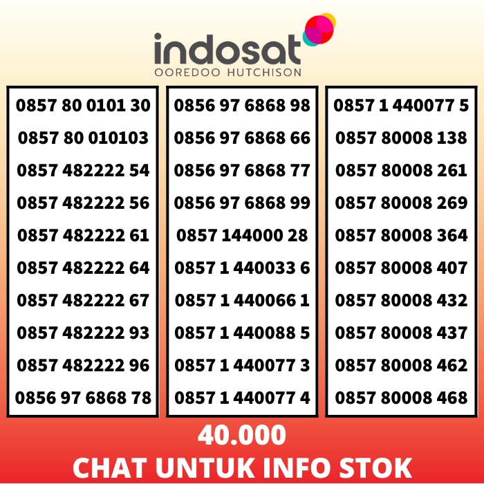 Nomor Cantik Indosat Ooredo Kartu Perdana IM3 Nasional Simcard 4G Rapih #1