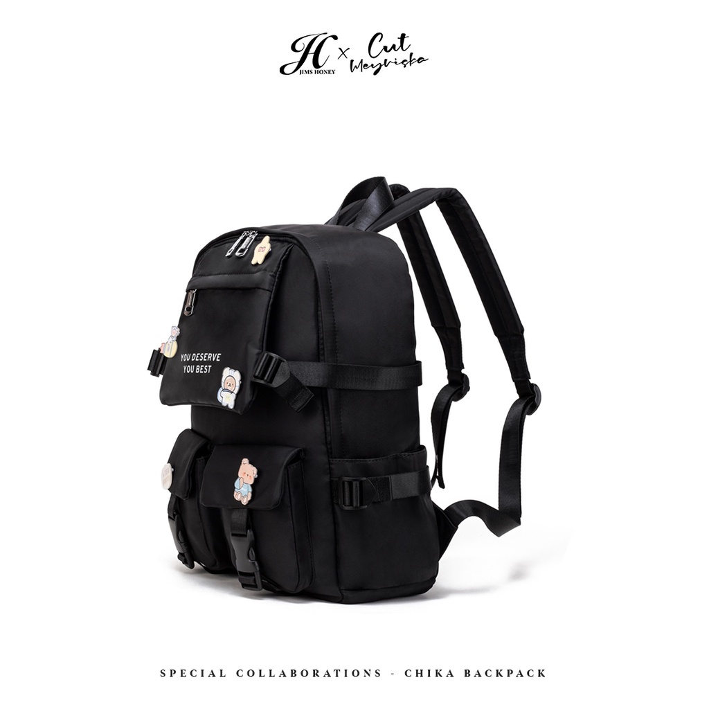 SPECIAL COLLABORATIONS JIMS HONEY x CUT MEYRISKA TAS RANSEL WANITA CHIKA BACKPACK