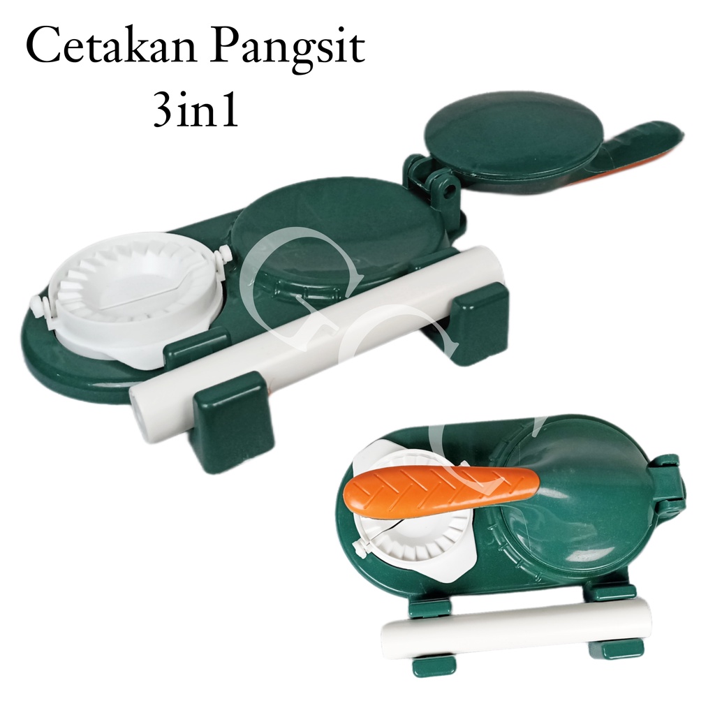A1 Alat Cetakan Kulit Pangsit 1 Set Dumpling Dan Roller 3in1