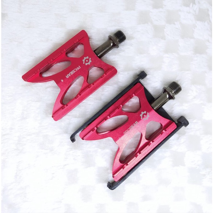 Progear Pedal Model PG-ST029 Bearing Black dan Red Axle || RED