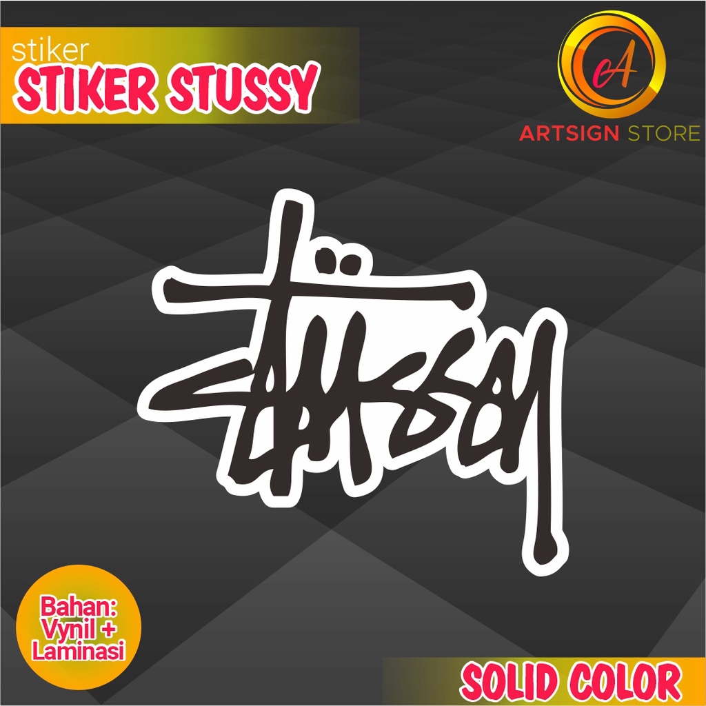 Stiker Stussy Sticket Stussy Stiker Distro Stiker Baju kaos Stiker Brand Stiker Aesthetic Stiker est