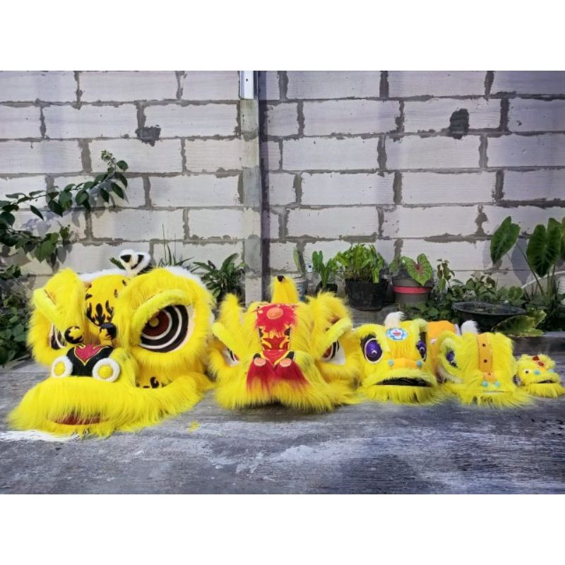 Barongsai Remaja /Dewasa i60x50x45cm kelopak berkedip Mata menyala juba 1,5cm