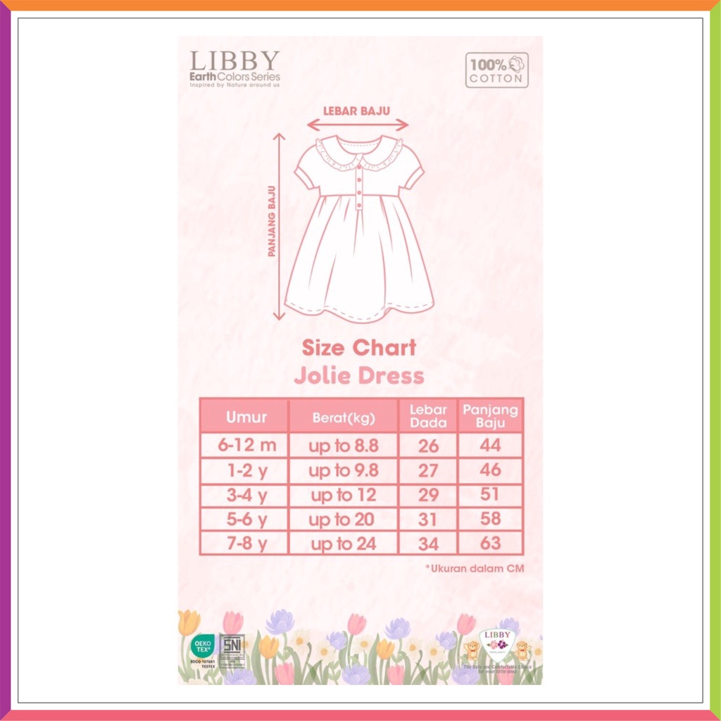 JOLIE LIBBY DRESS | Earth Jolie Dress Anak Perempuan 6 Bulan - 8 Tahun ❤ Fashionbabies ❤