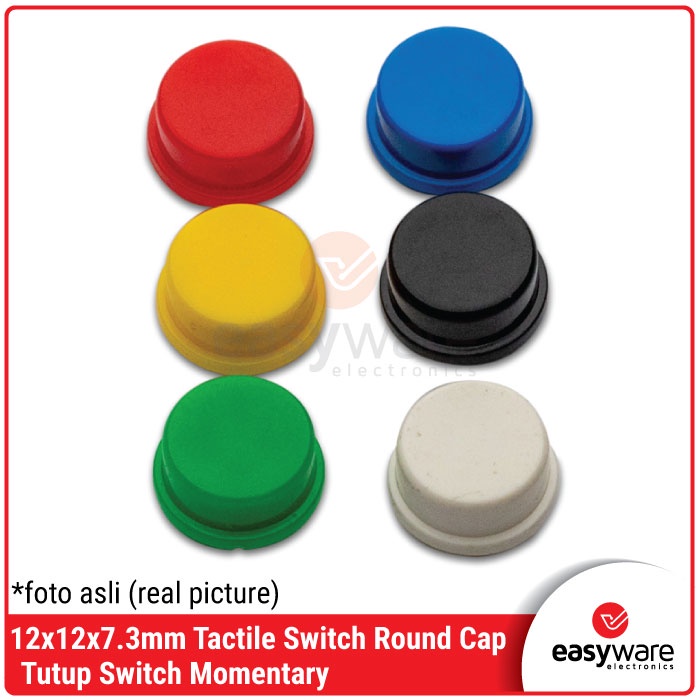 Cap Tactile Switch Push Button 12x12x7.3mm Tutup Push Button Knop