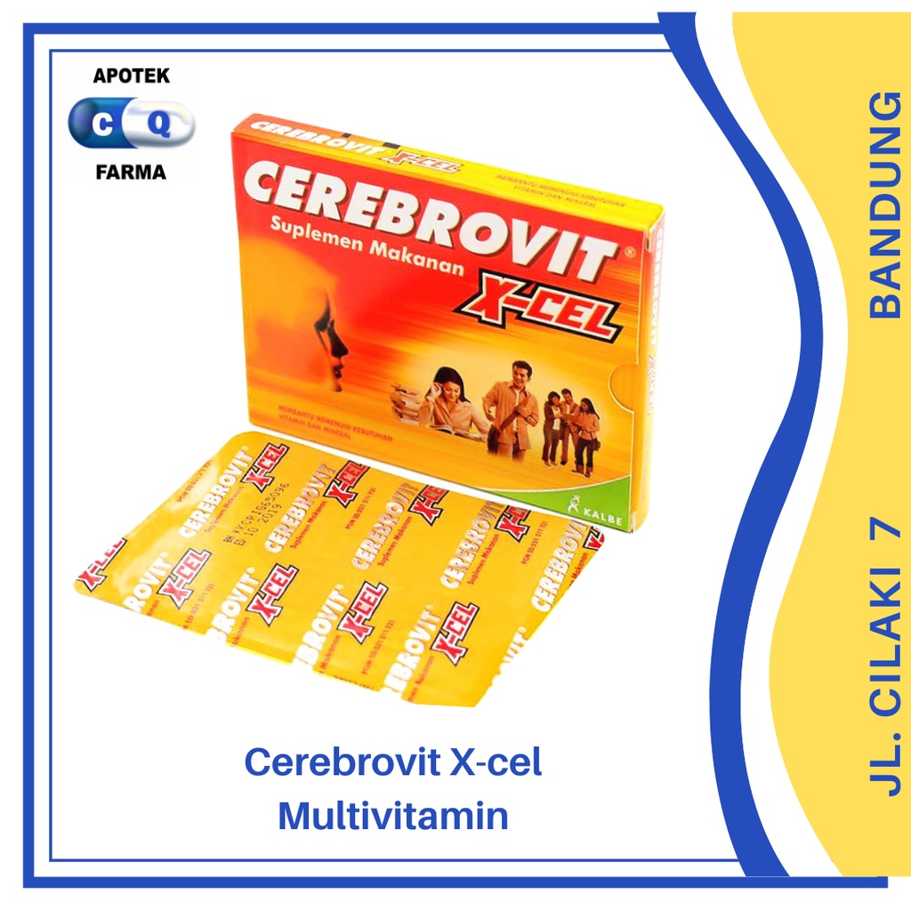 Cerebrovit X-cel Multivitamin 1 pack isi 10 kapsul