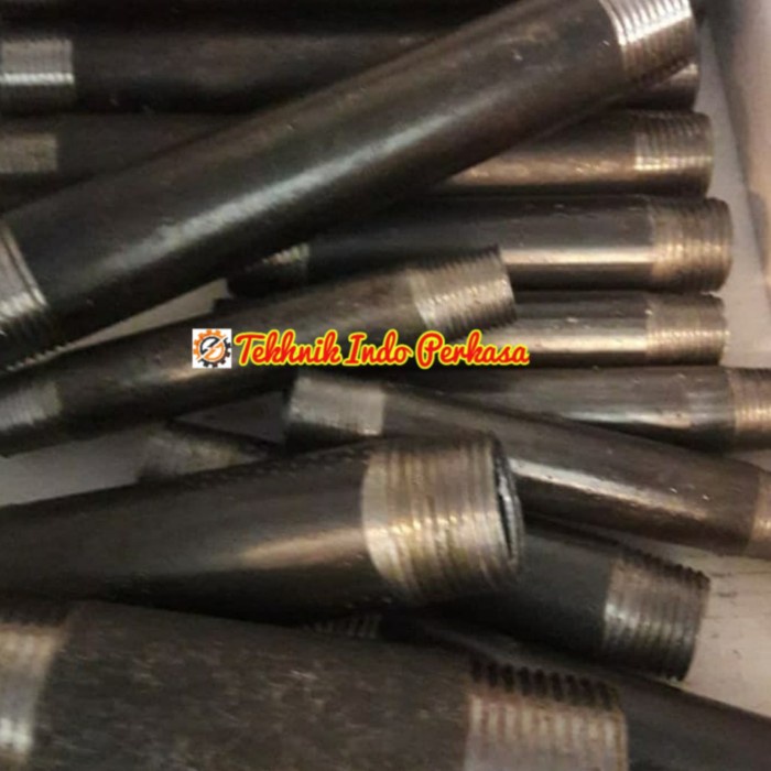 Terlaris Pipa Nepel Besi 40Cm Drat 3/4" Inch / Pipa Neple / Nipple Besi