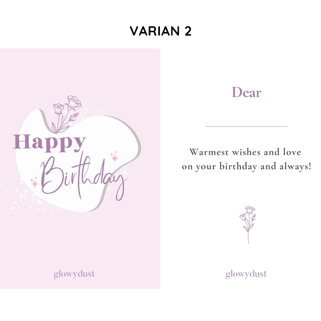 

Birthday Card (Custom Notes / Wishes / Greetings)