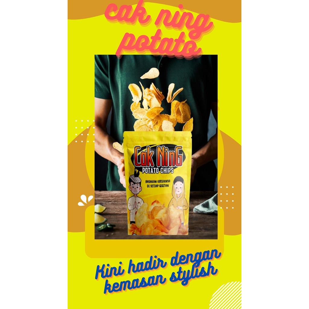 

Keripik Kentang Cakning Potato Kripik Potato Chips Original Home Made Gurih Dan Kress Bikin Nagih