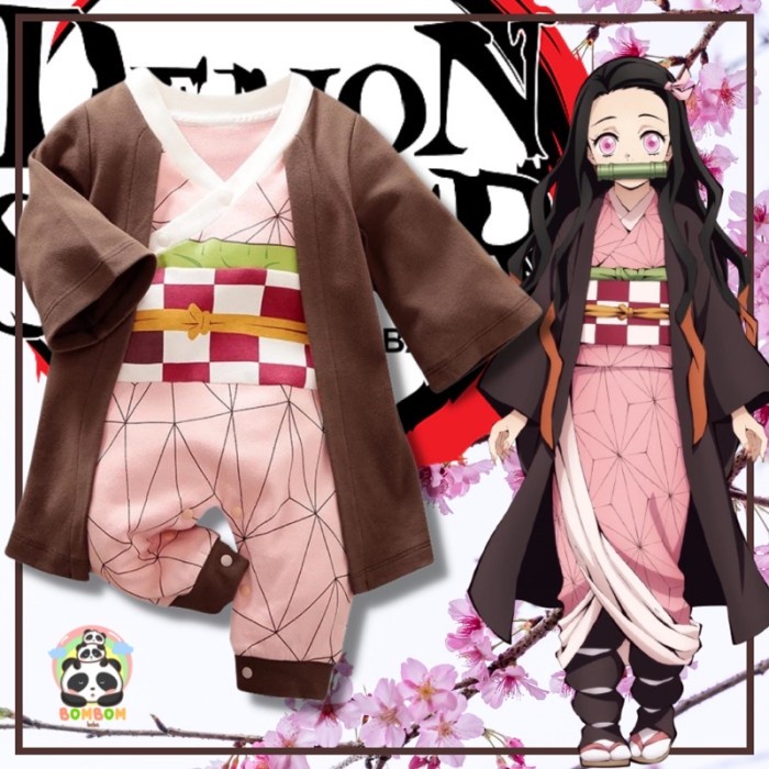 Baju Bayi Jumper Anime Demon Slayer Kimetsu No Yaiba Nezuko Kamado