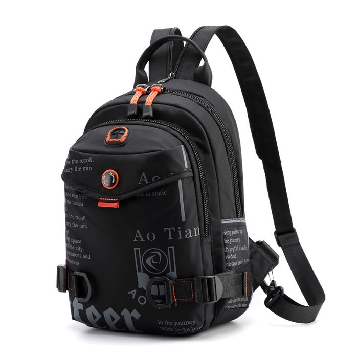 Tas Ransel Pria Techdoo Tas Ransel Mini Pria Tas Ransel Pria Tas Punggung Pria TR705 - Hitam(A1O1) t