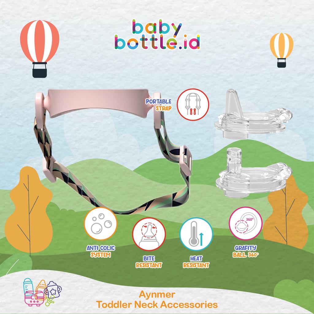 AYNMER AKSESORIS BOTOL SUSU BAYI | DUCKBILL + STRAW + STRAP | Sippy + Tali + Sedotan Gravity Ball