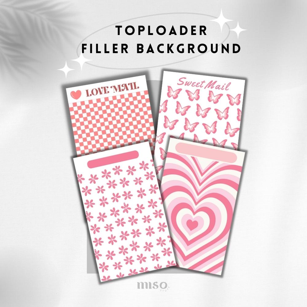 Toploader Photocard Background PINK / Toploader Photocard Filler Background / PC Toploader Filler Kp