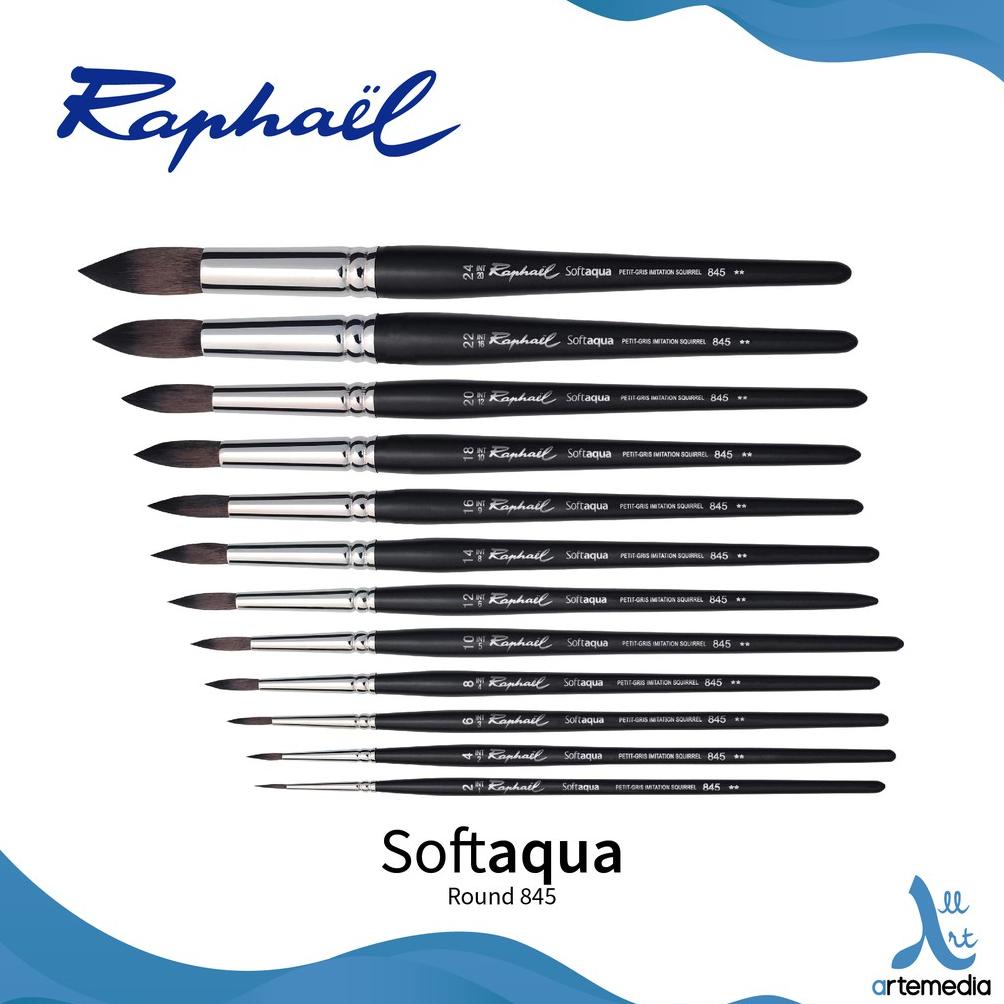 

Kuas Lukis Raphael 845 Round Softaqua Synthetic Brush Short Handle