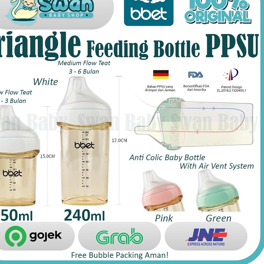 ☊ BBET Triangle Feeding Bottle PPSU ➩