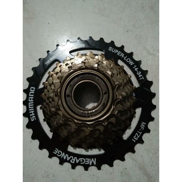 Sprocket Atau Ger Atau Freewheel Shimano Derat Megarange 7 Speed