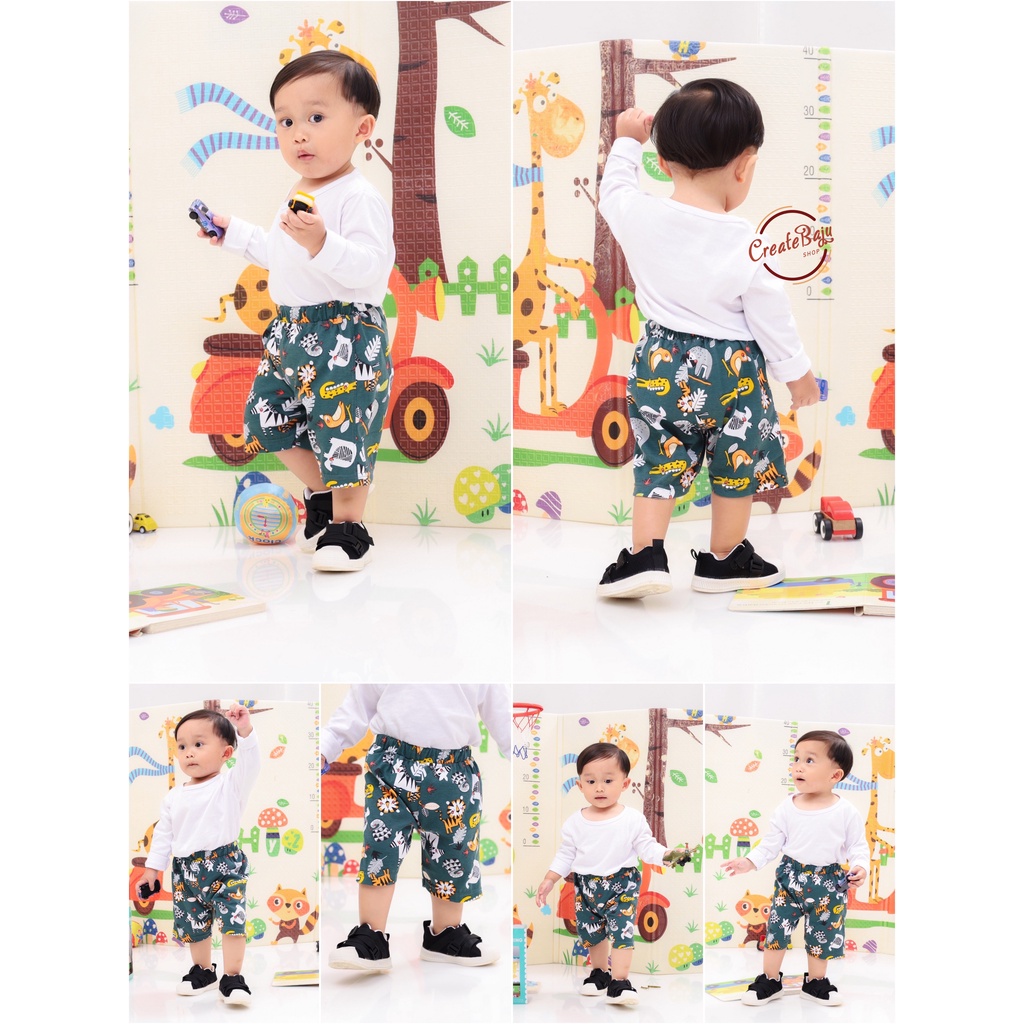 CELANA PENDEK ANAK PRINTING TIGER ZEBRA CELANA SANTAI ANAK LAKI 1-5 TAHUN FASHION