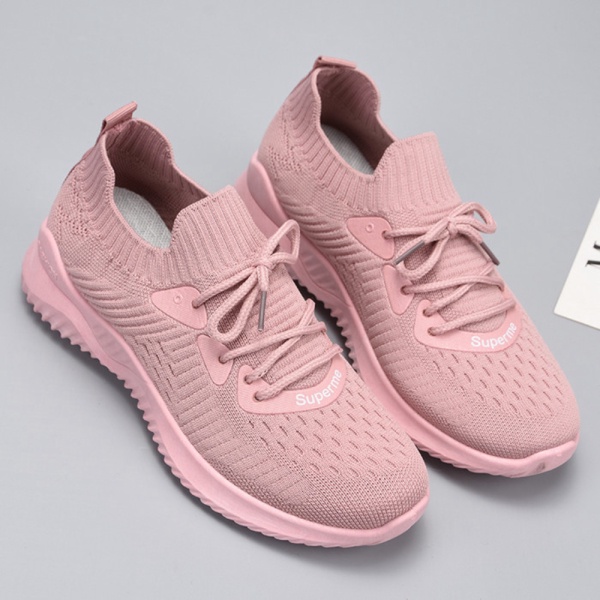 Dijual Sepatu Sneaker Wanita Import Rusher Superme - Merah Muda 37 Limited