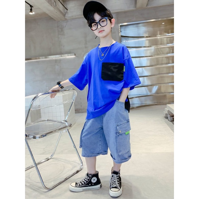 Setelan Celana JEANS Anak Laki Laki Simple Square