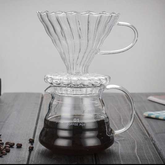 (BISA COD) FTIHSHP SELUNA Gelas Filter Penyaring Kopi V60 Cone Coffee Dripper Filter - SD-8106