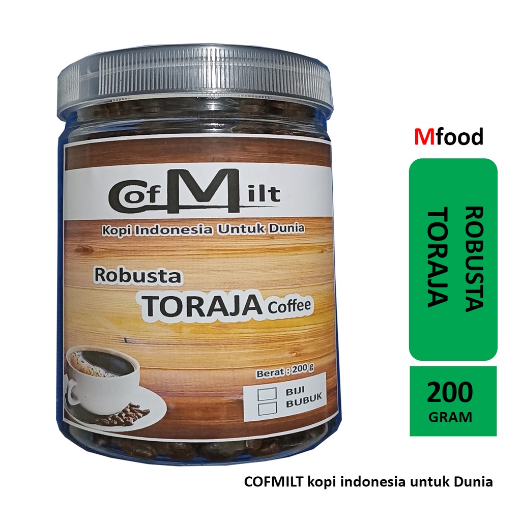 

BIJI KOPI TORAJA COFMILT - DARK ROAST 200 gr
