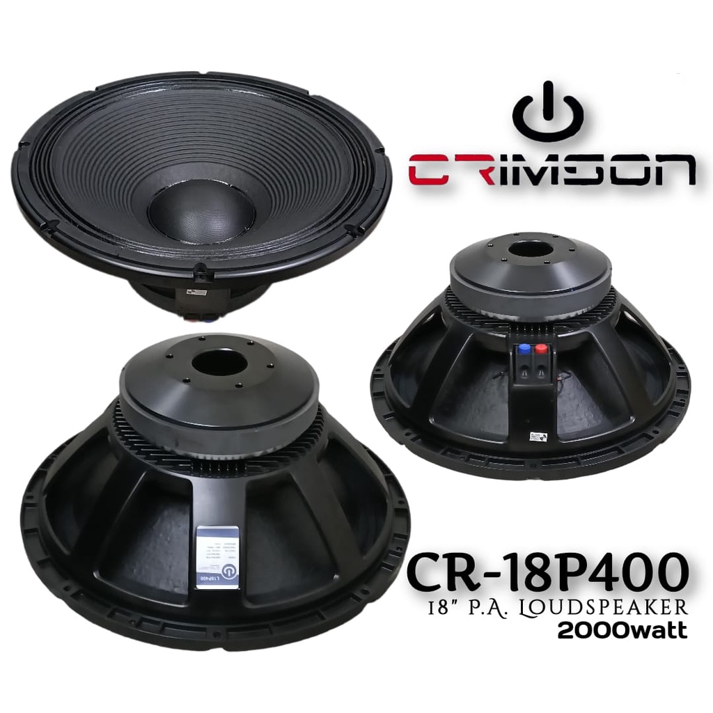 KOMPONEN SPEAKER CRIMSON CR-18P400 SPEAKER 18 INCH CR18P400