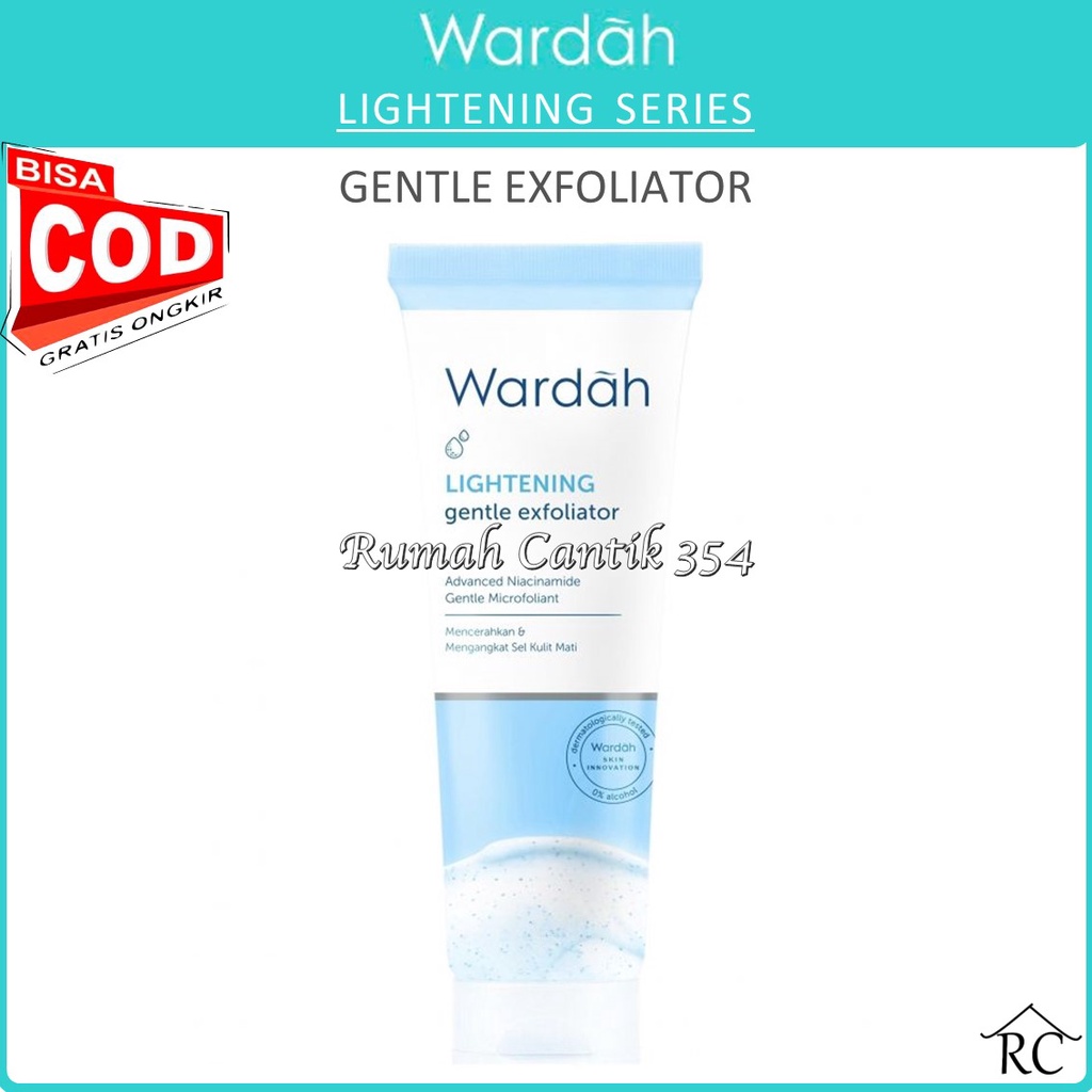 Wardah Lightening Gentle Exfoliator 50 ml - Scrub dengan Advanced Niacinamide