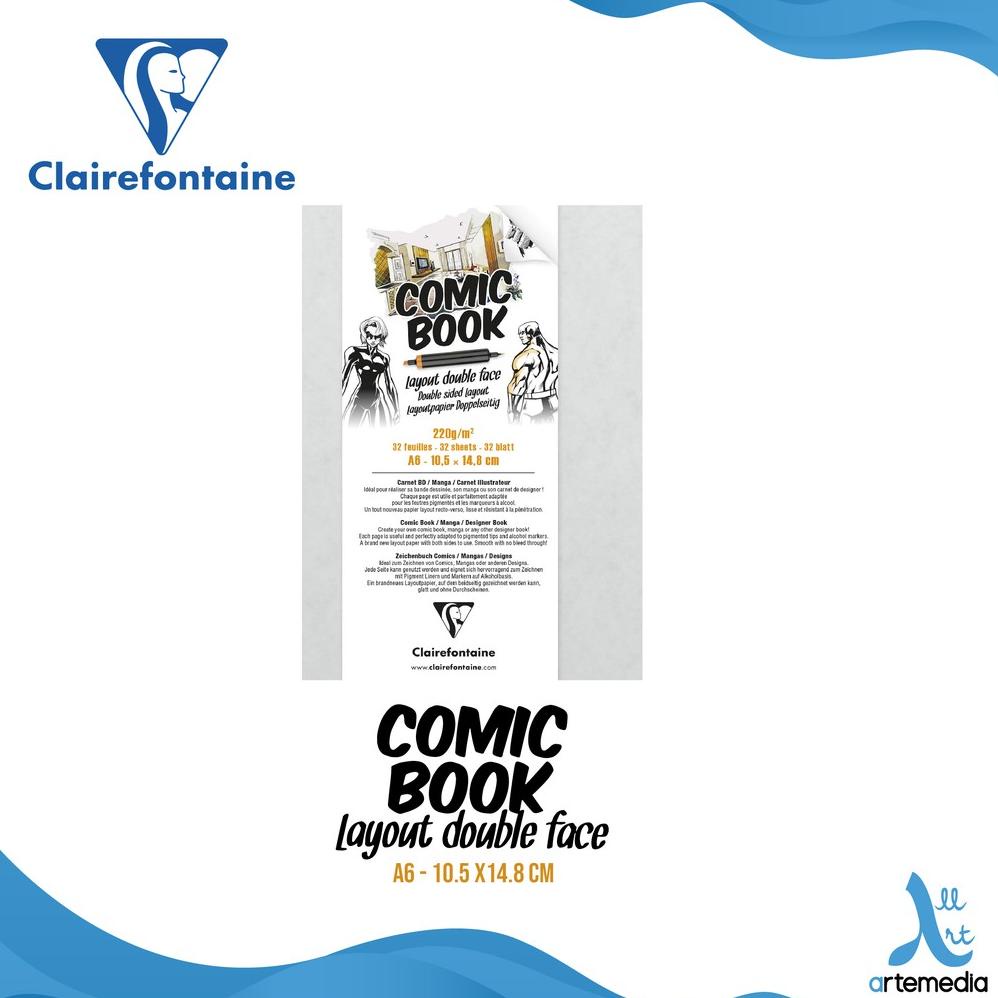 

Buku Sketsa Clairefontaine A6 Double Sided Layout Paper Book