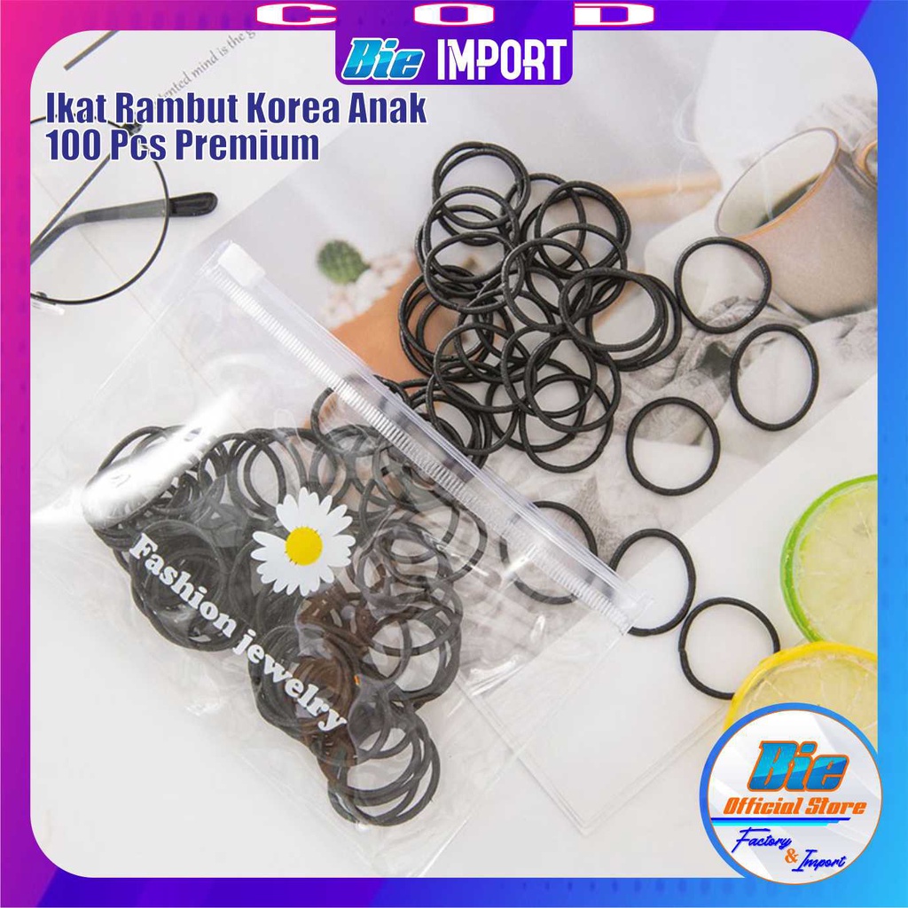 Isi 100 Pcs Ikat Rambut Anak Premium Korean Style Import