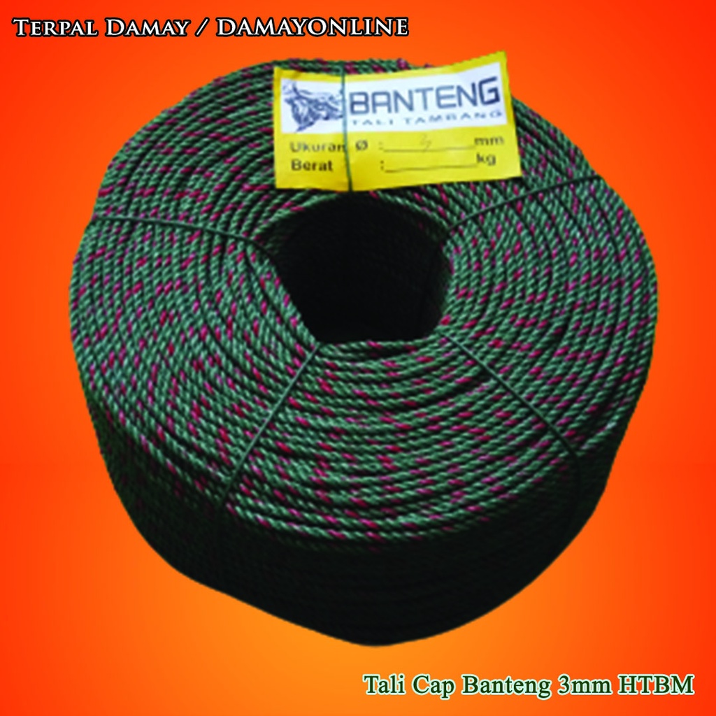 

Tali Tambang 3mm Hijau Bintik Merah / Rol ( Per Rol )