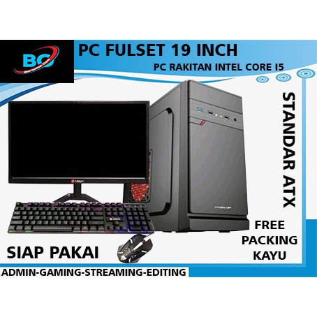 Pc Gaming  editing FULL SETT  core i5 Ram 8 gb all new Siap Pakai