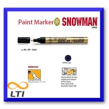 

Spidol Paint Marker Snowman Medium Tip GP-12 Gold Per Lusin BISA CAMPUR WARNA