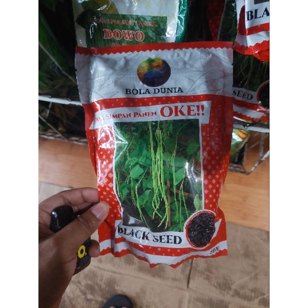 Benih bibit kacang panjang BLACK SEED 500gr