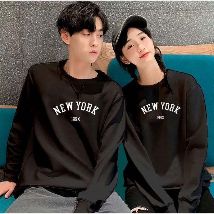 COD BAJU LENGAN PANJANG COUPLE NEW YORK 199X / CREWNECK LENGAN PANJANG PASANGAN