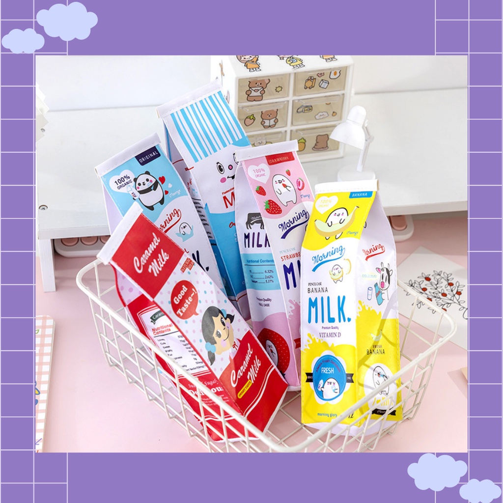 

[JF] Tempat Pensil / Kotak Pensil Motif Kotak Susu Unik & Imut - JT0035