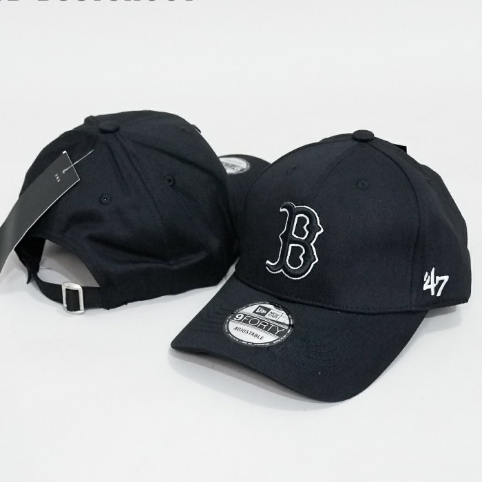 hat / bstn001 - topi b boston newyork pria wanita - baseball cap casual