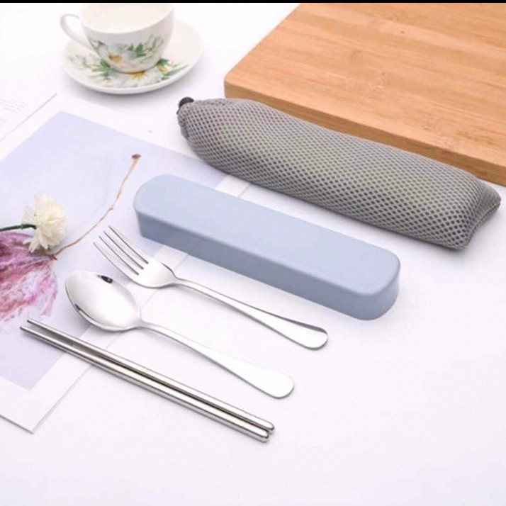 SENDOK STAINLESS + GARPU + SUMPIT SENDOK SET STAINLESS STEEL