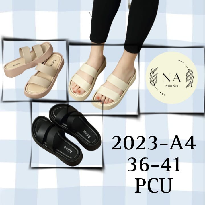 Sandal wedges wanita import kekinian 2023-A4 Terbaru