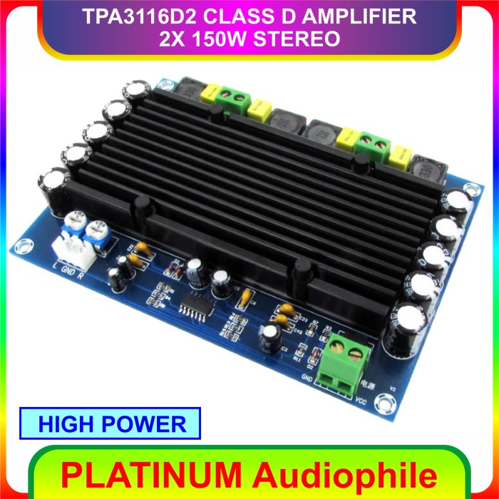 Tpa3116 Amplifier Stereo 2X 150W Tpa3116D2 Class D Amplifier Xh M546