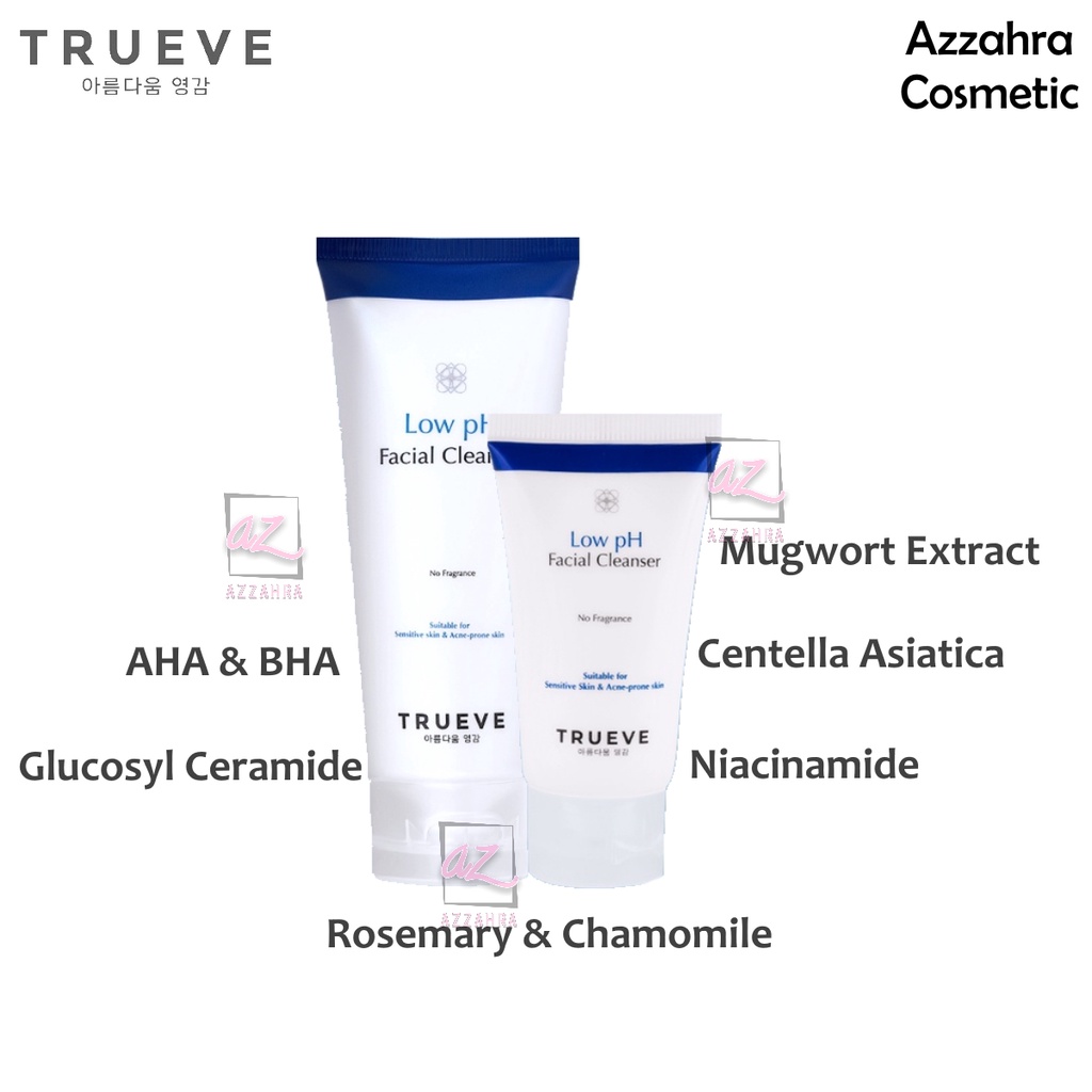 TRUEVE Gentle Low pH Facial Cleanser 30gr / 100gr