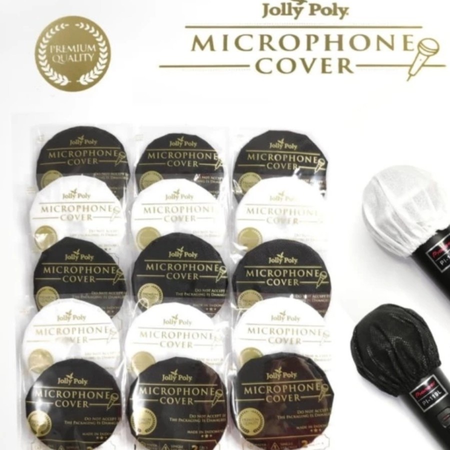 Sarung Mic Cover Mic Bungkus Penutup Kepala Microphone Mikrofon isi 2 TOP GOOD