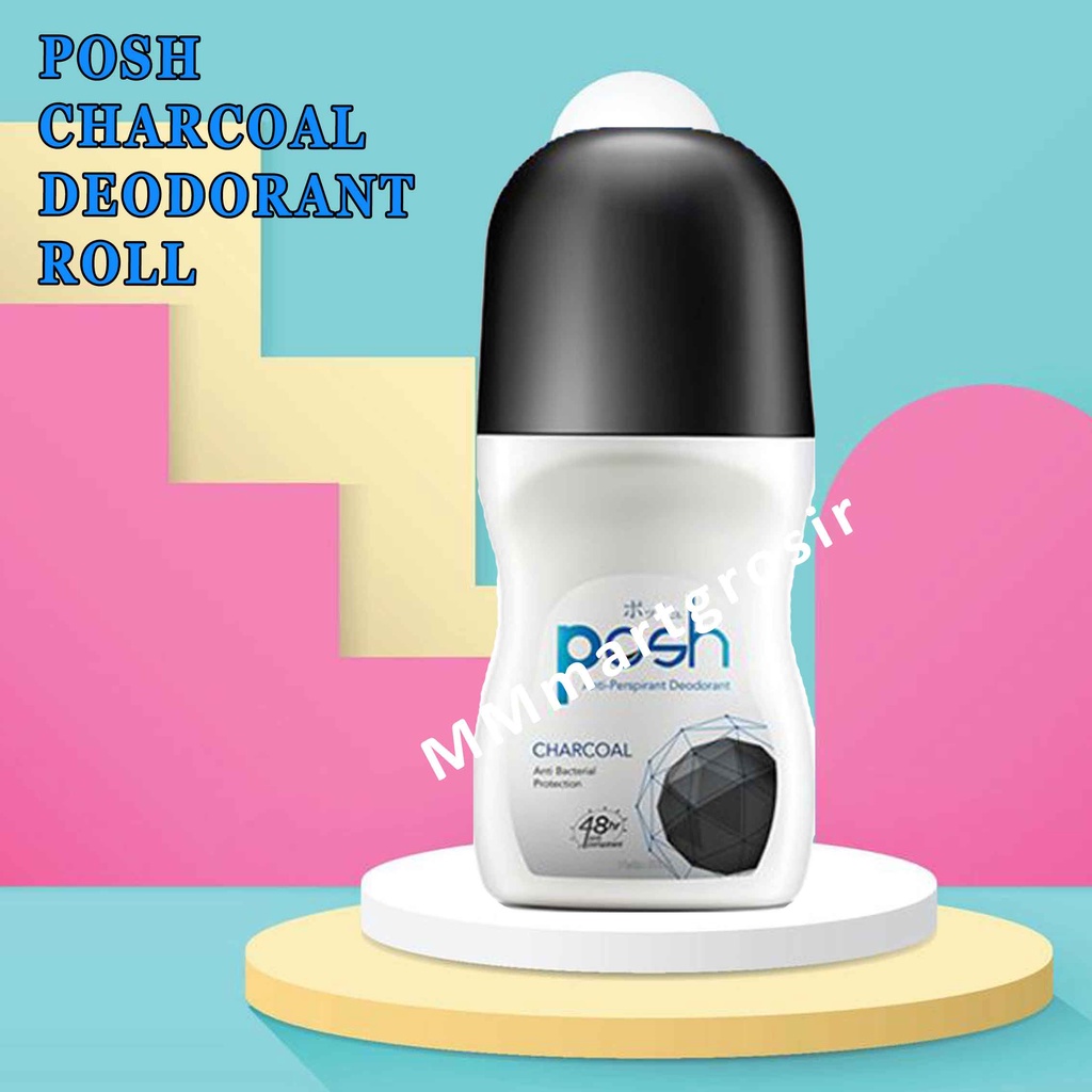 Posh Deodorant / Deodorant Roll On / Charcoal / 50ml