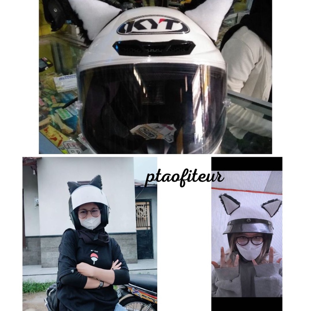✨ptaofiteur✨ kuping kucing helm / kuping kucing aksesoris helm / sepasang kuping kucing / aksesoris 