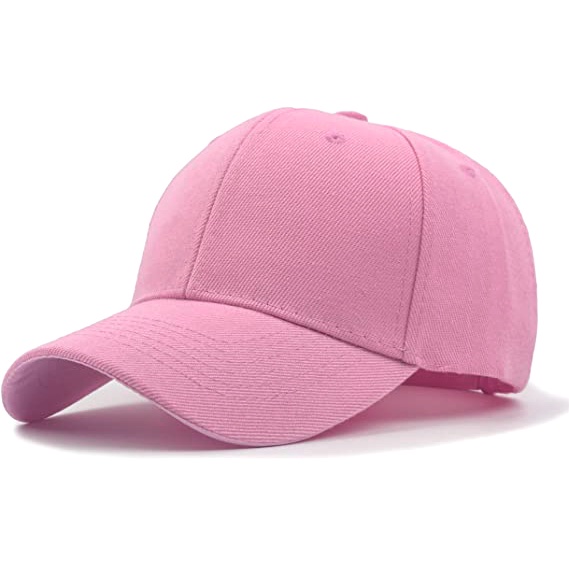 Topi Baseball Caps Pria dan Wanita Warna PInk Ukuran Remaja Hingga Dewasa Pengatur Size Besi