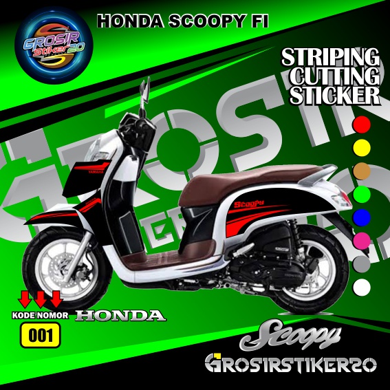 STRIPING CUTTING STIKER VARIASI HONDA SCOOPY FI / STIKER CUTTING HONDA SCOOPY FI / CUTTING STIKER VA