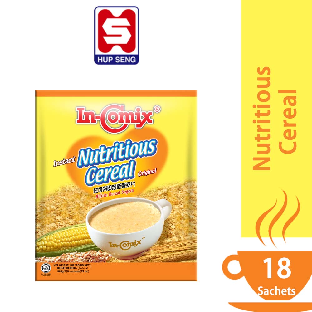 

Incomix Cereal Original In-Comix Nutritious Cereal Hup Seng Cereal Hupseng Cereal 3 in 1