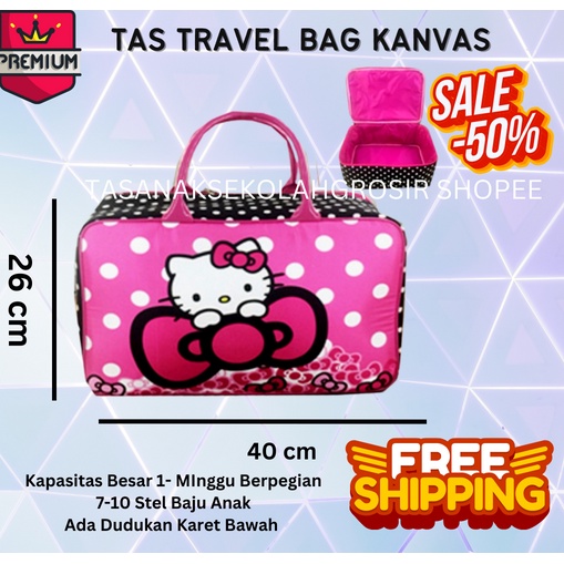 PROMO TERMURAH + FREE ONGKIR !!! Tas Travel Kanvas HELOKITY  JUMBO