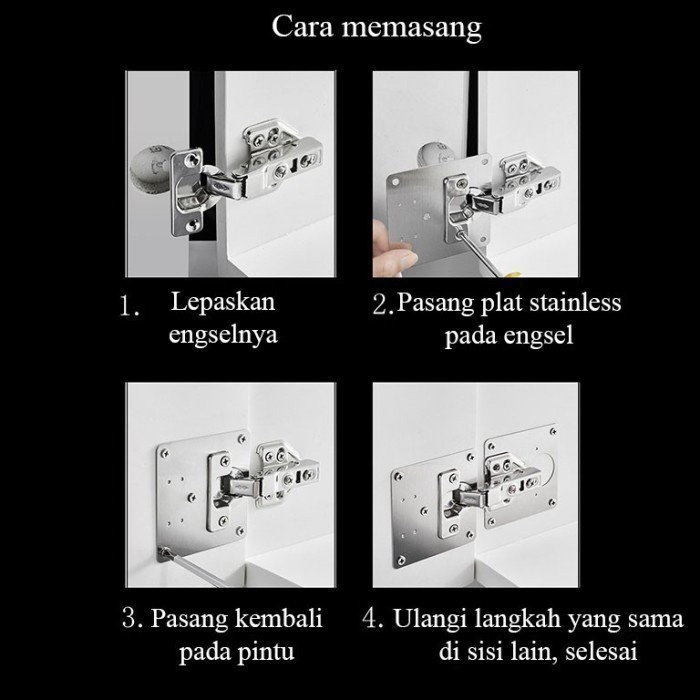 FMFIT Hinge Repair Kit ISI 3 PCS Penyangga Engsel Pintu Repair Furniture